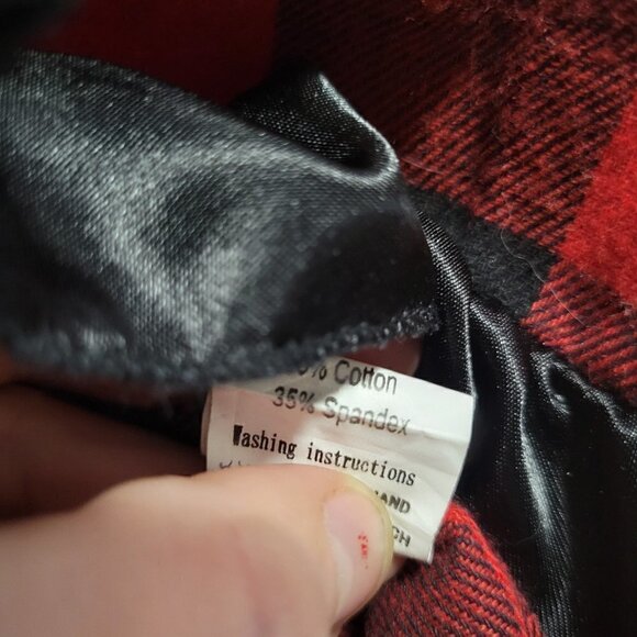 SET Red And Black Checkerboard Lumberjack Overalls Skirt & Leggings SET - Picture 6 of 13